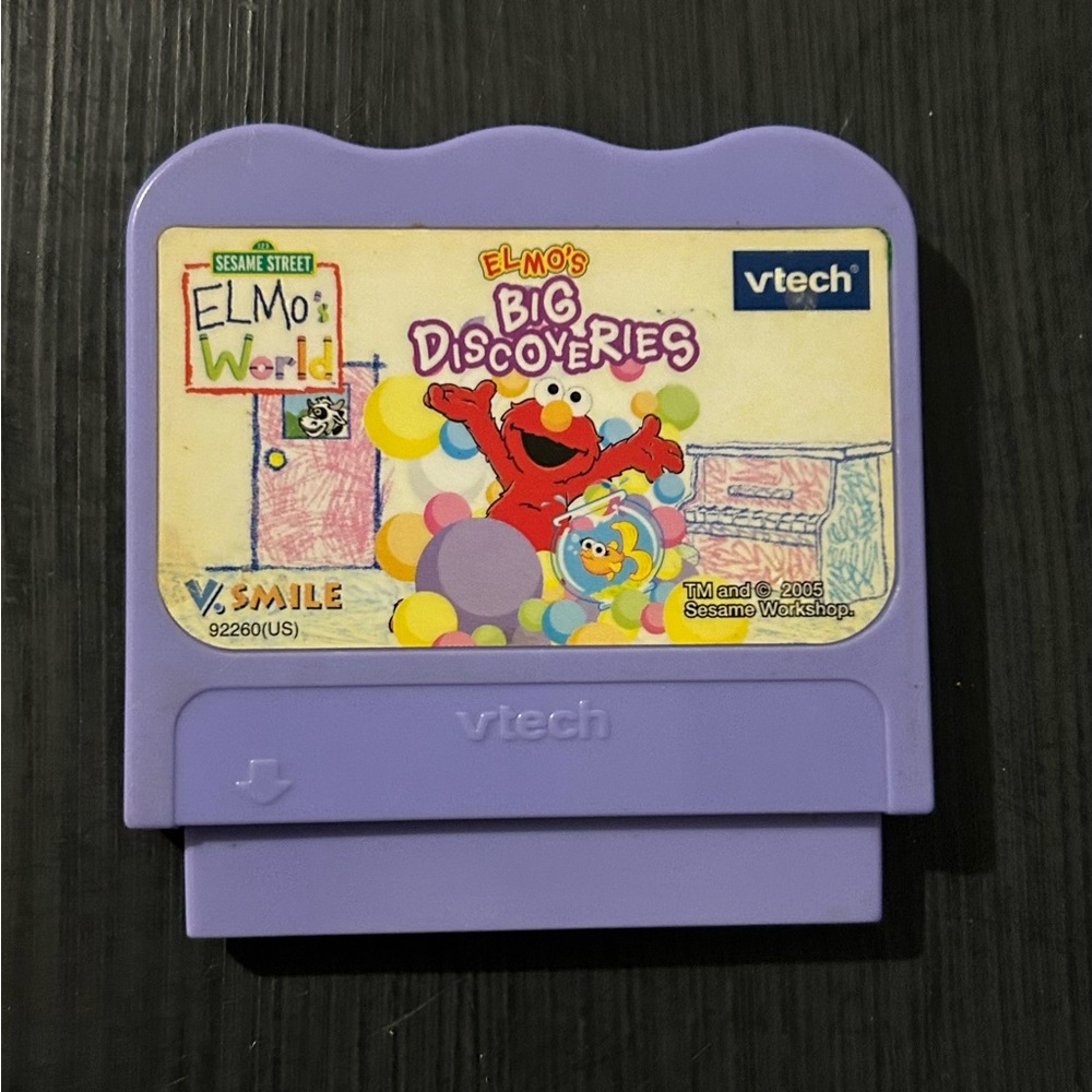 Vtech V.Smile Elmo's World Big Discoveries Smartridge Game 2005 Sesame Street